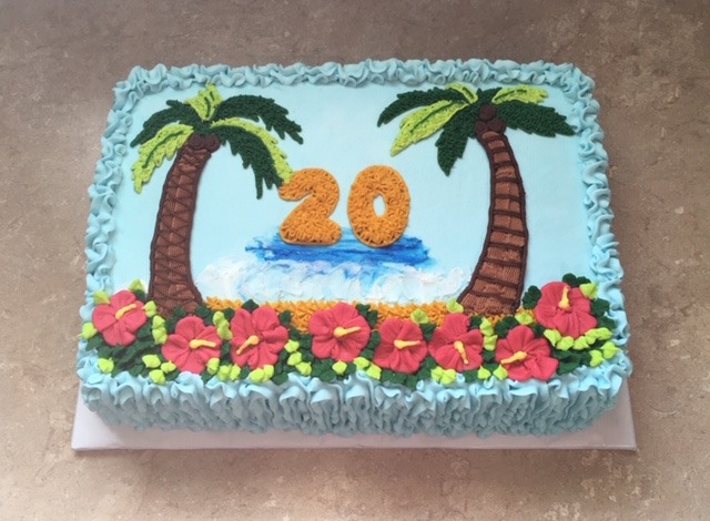 paradise birthday cake